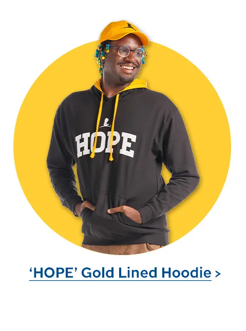 'HOPE' Gold Lined Hoodie